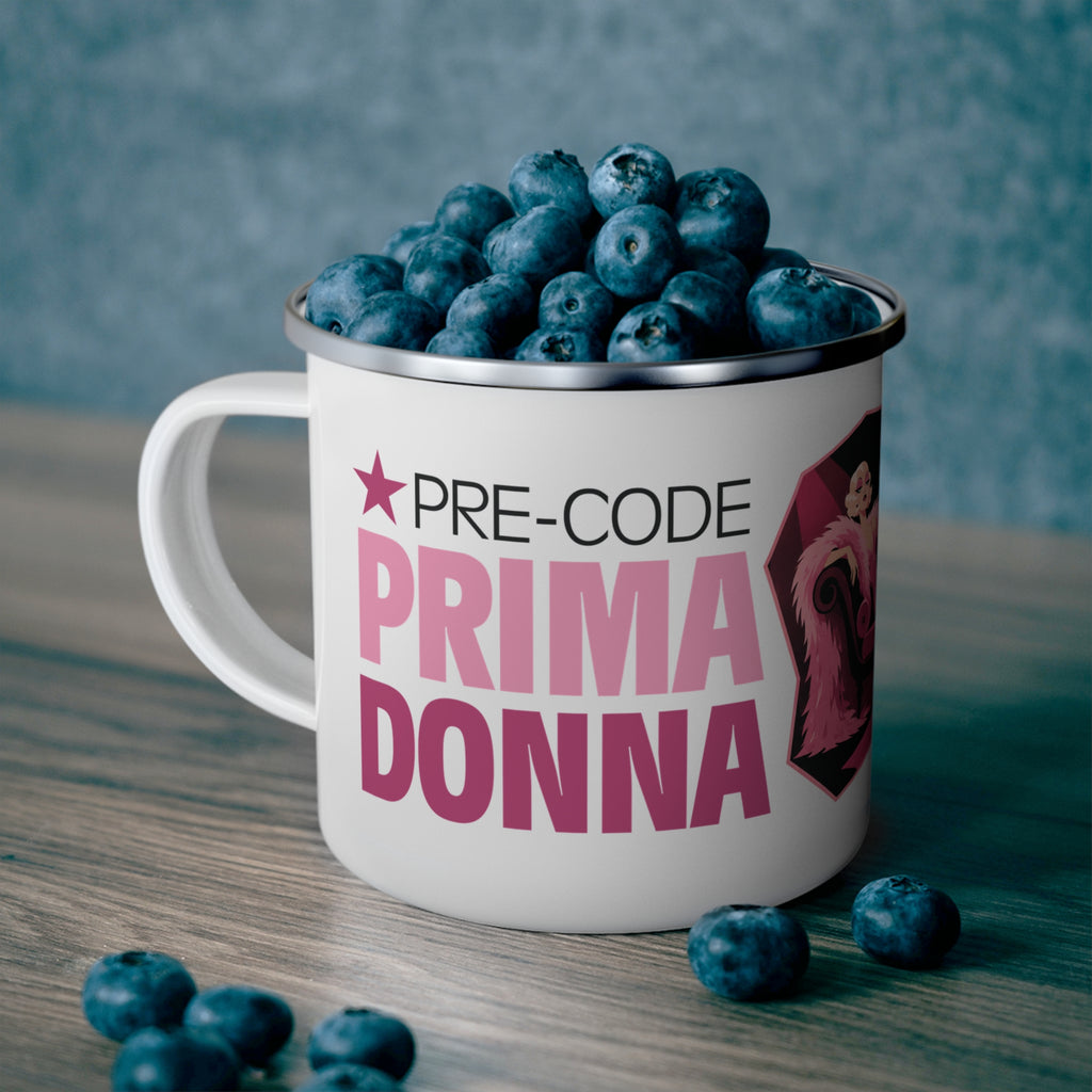 Pre-Code Prima Donna Enamel Camping Mug — Classic Movie Travel Cup