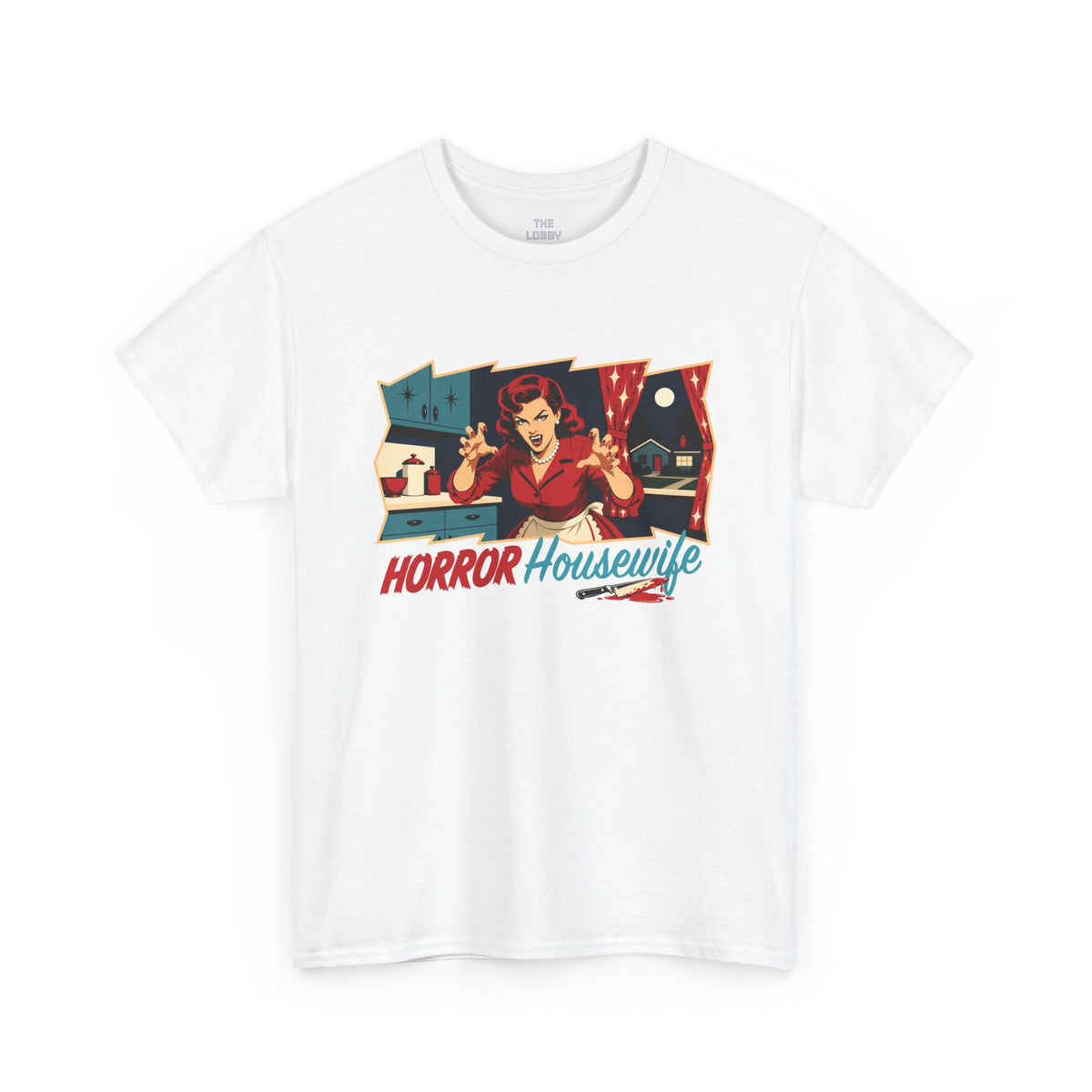 Horror Housewife Retro Graphic T-Shirt