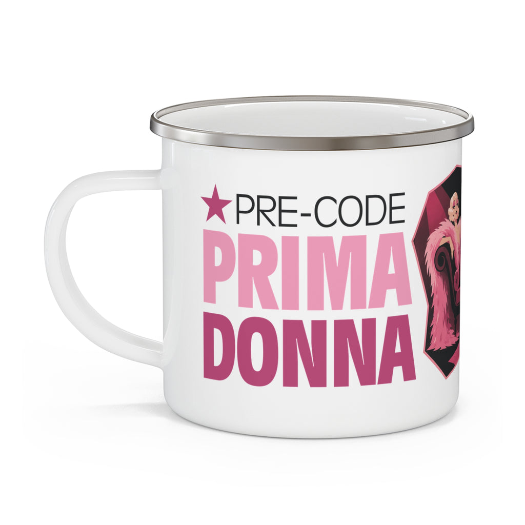 Pre-Code Prima Donna Enamel Camping Mug — Classic Movie Travel Cup