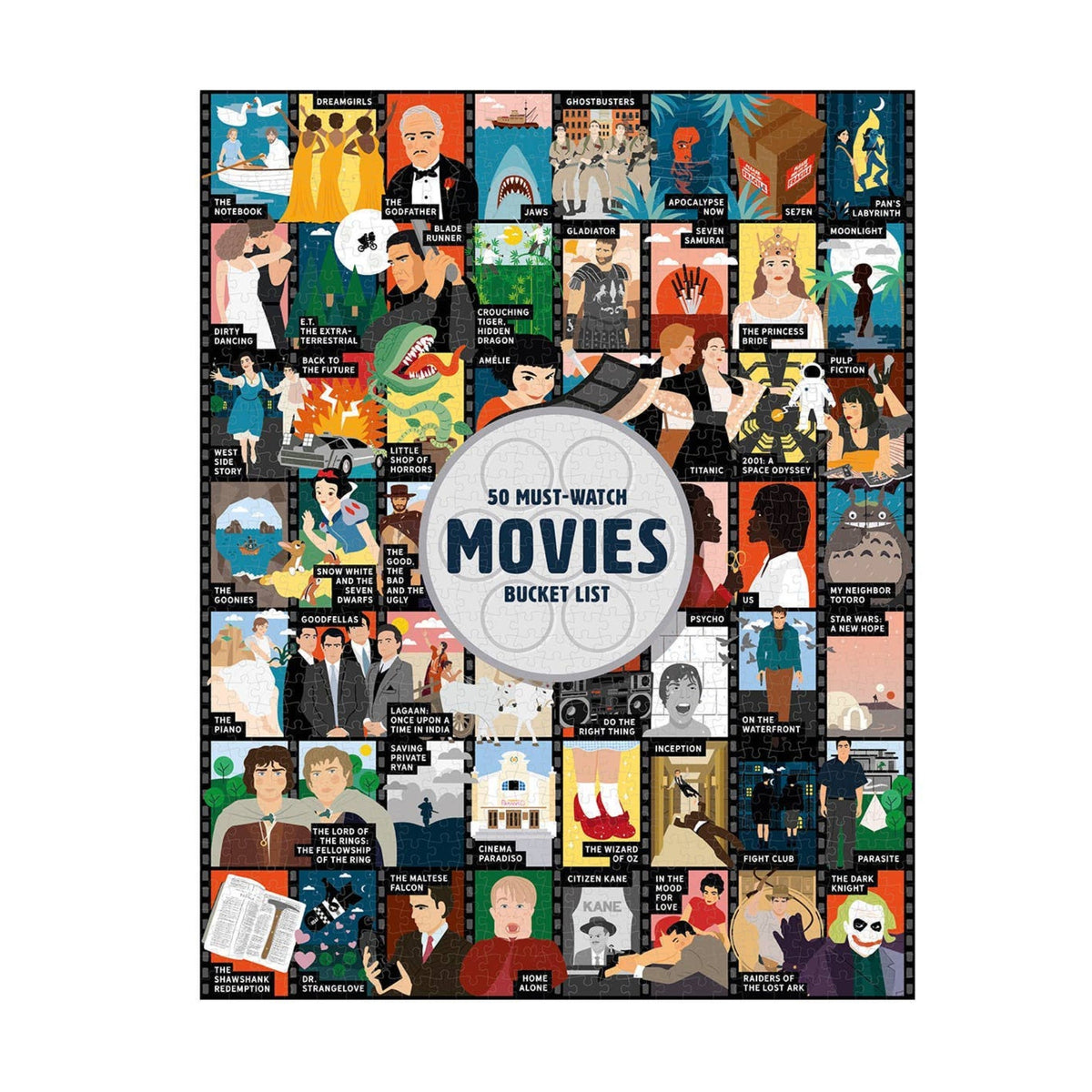 50 Must-Watch Movies Bucket List 1000-Piece Jigsaw Puzzle