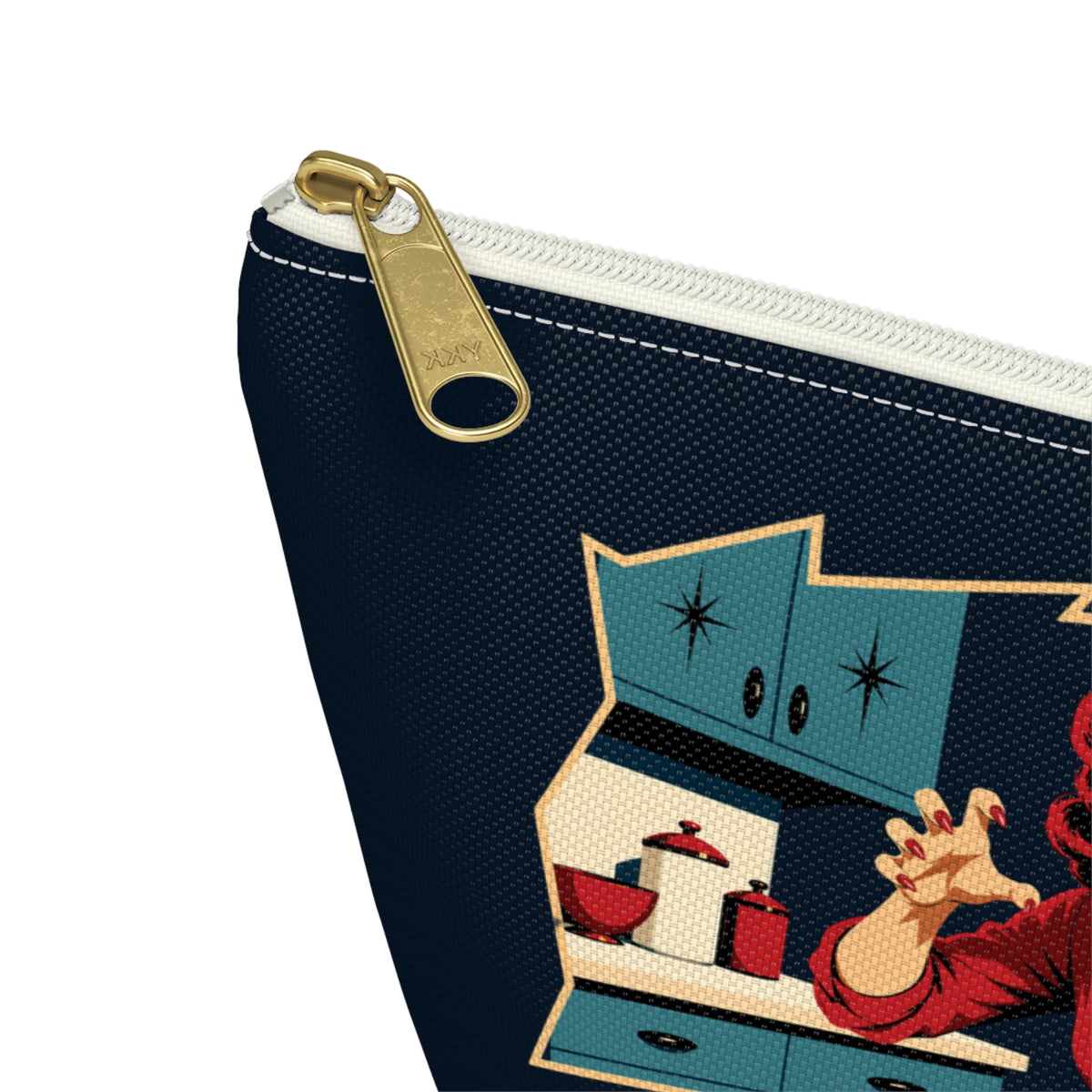 Retro Cosmetic Bag with 'Horror Housewife Design