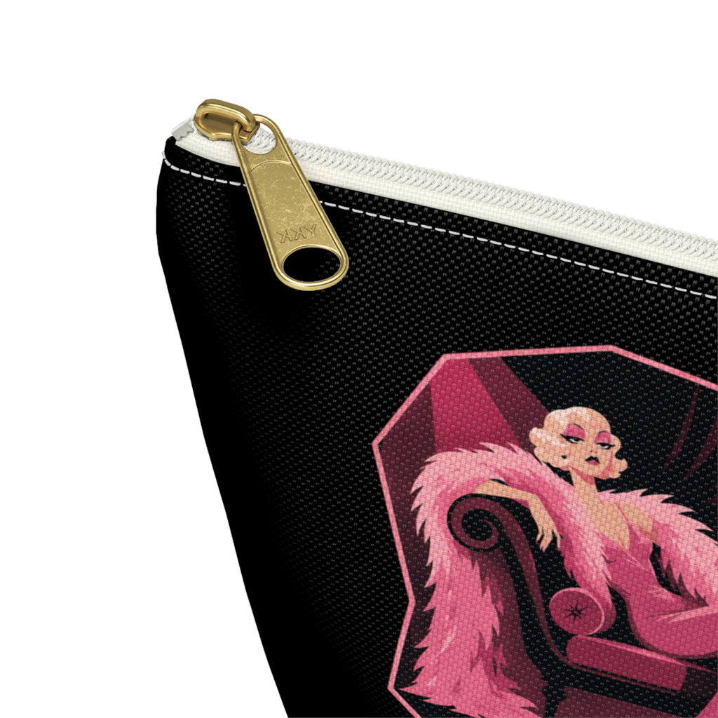 Retro Cosmetic Bag with 'Pre-Code Prima Donna' Design