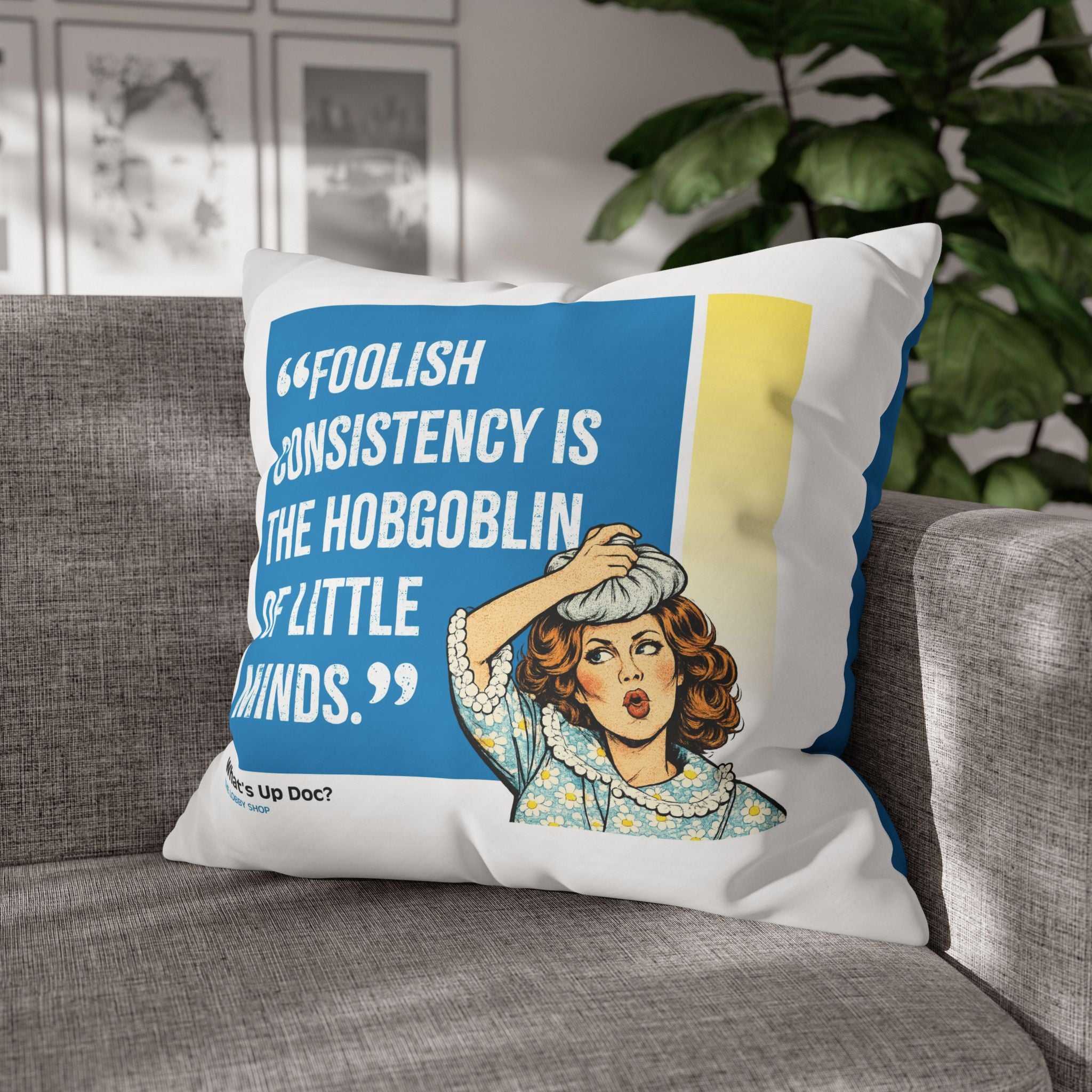 Movie Quote Square Pillowcase —  What's Up Doc (1972)