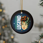 Scene-stealing Legend Ceramic Ornament — Agnes Moorehead Tribute Holiday Keepsake