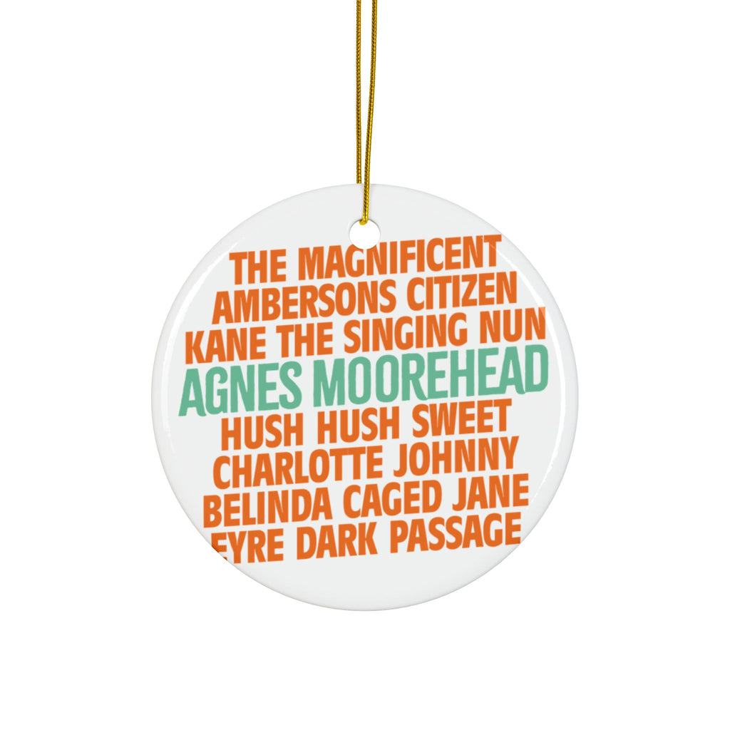Scene-stealing Legend Ceramic Ornament — Agnes Moorehead Tribute Holiday Keepsake