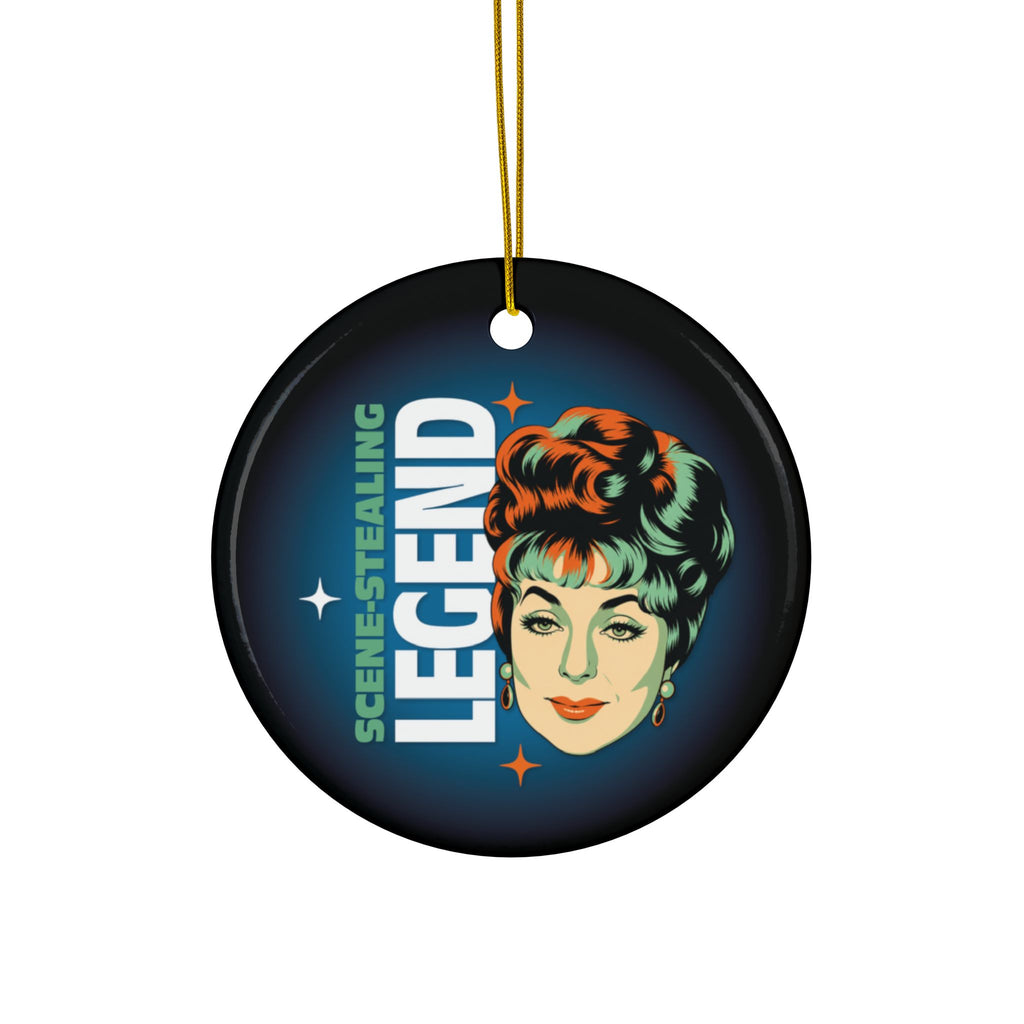 Scene-stealing Legend Ceramic Ornament — Agnes Moorehead Tribute Holiday Keepsake
