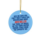 Dancing Queen Ceramic Ornament — Ann Miller Tribute Holiday Keepsake
