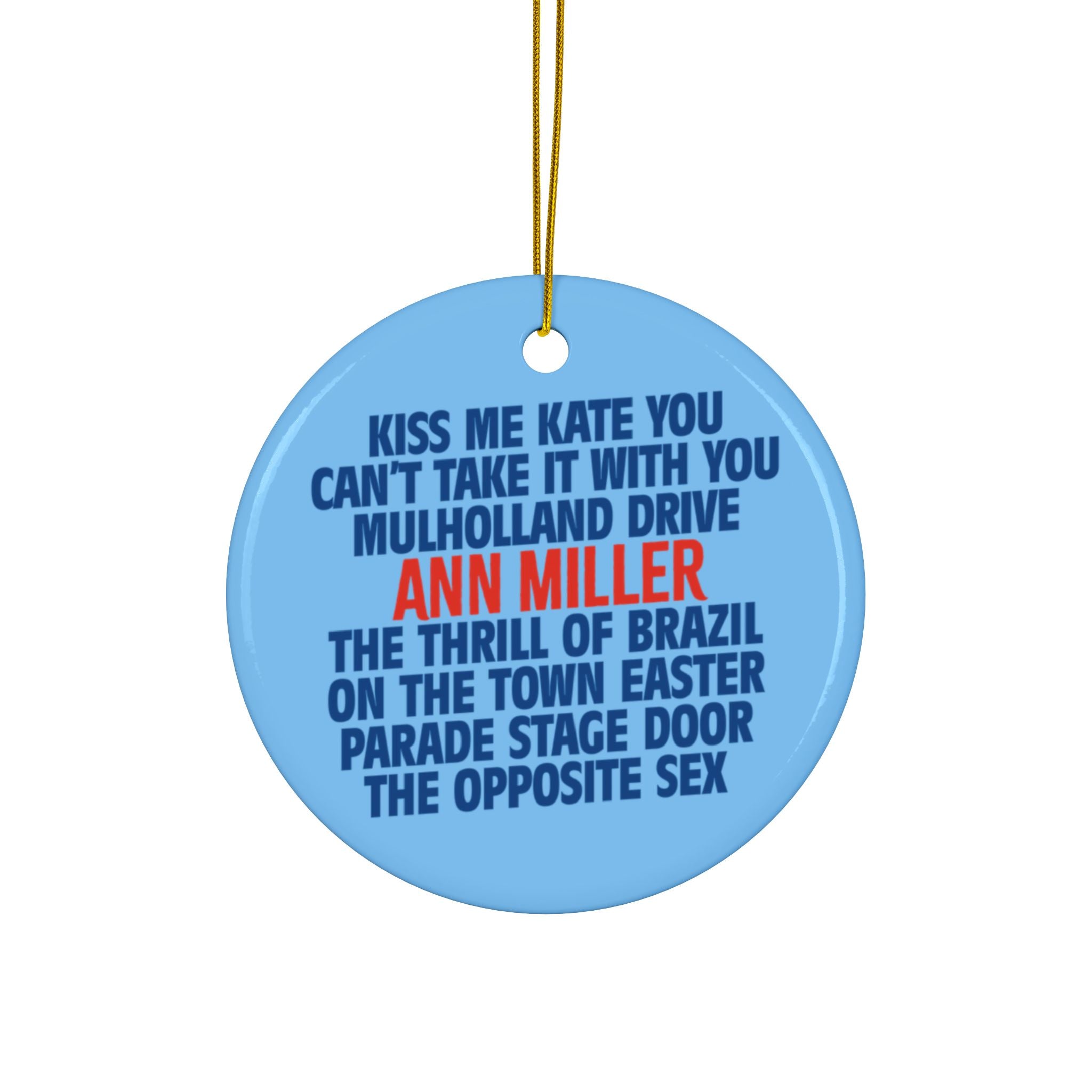 Dancing Queen Ceramic Ornament — Ann Miller Tribute Holiday Keepsake
