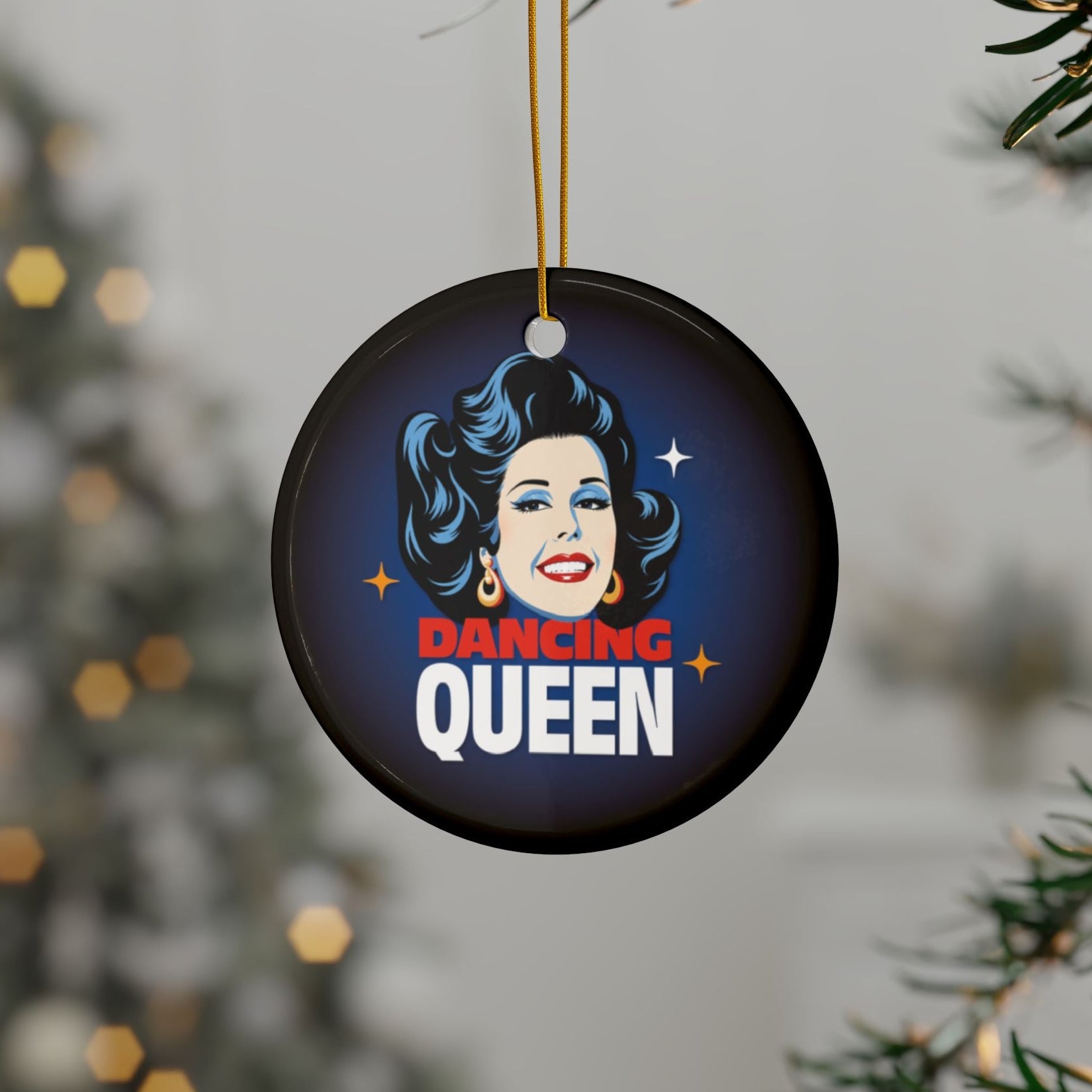 Dancing Queen Ceramic Ornament — Ann Miller Tribute Holiday Keepsake