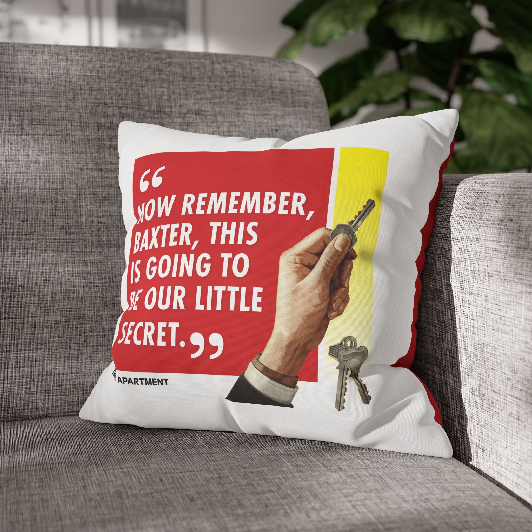Movie Quote Square Pillowcase —  The Apartment (1960)