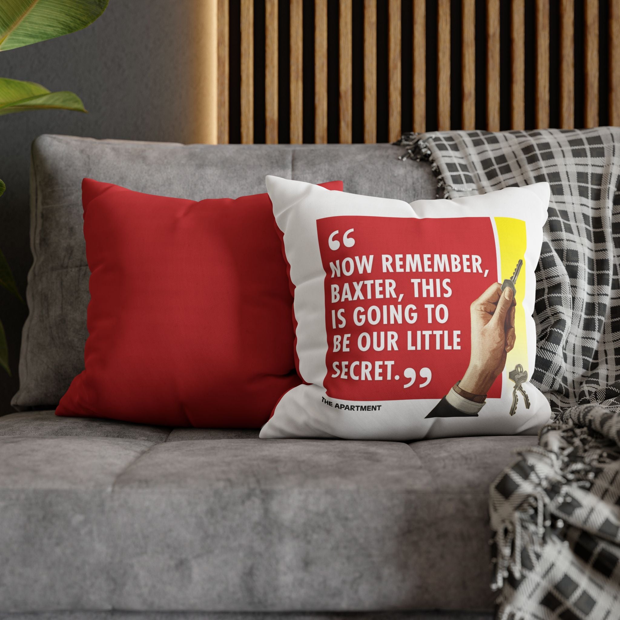 Movie Quote Square Pillowcase —  The Apartment (1960)
