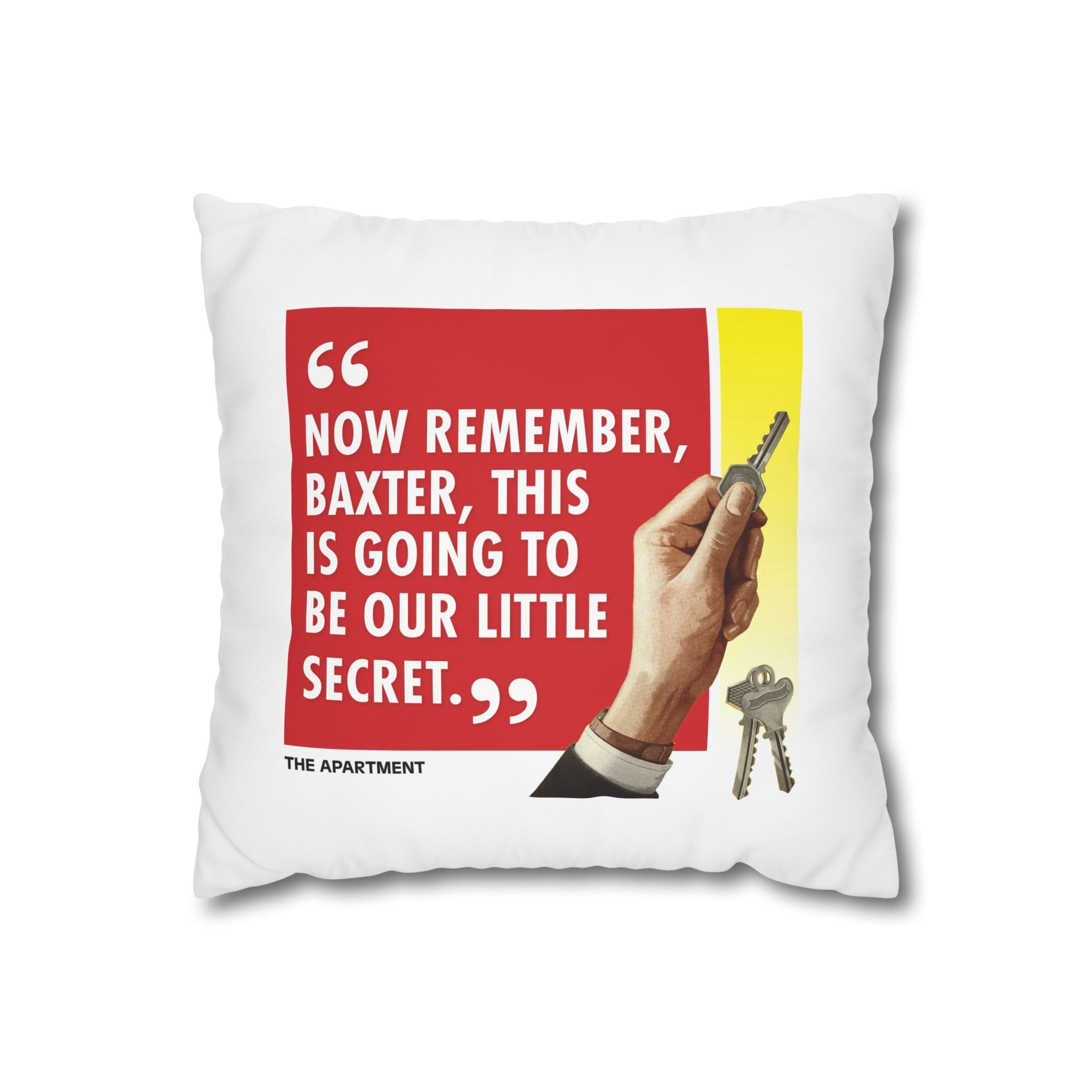 Movie Quote Square Pillowcase —  The Apartment (1960)