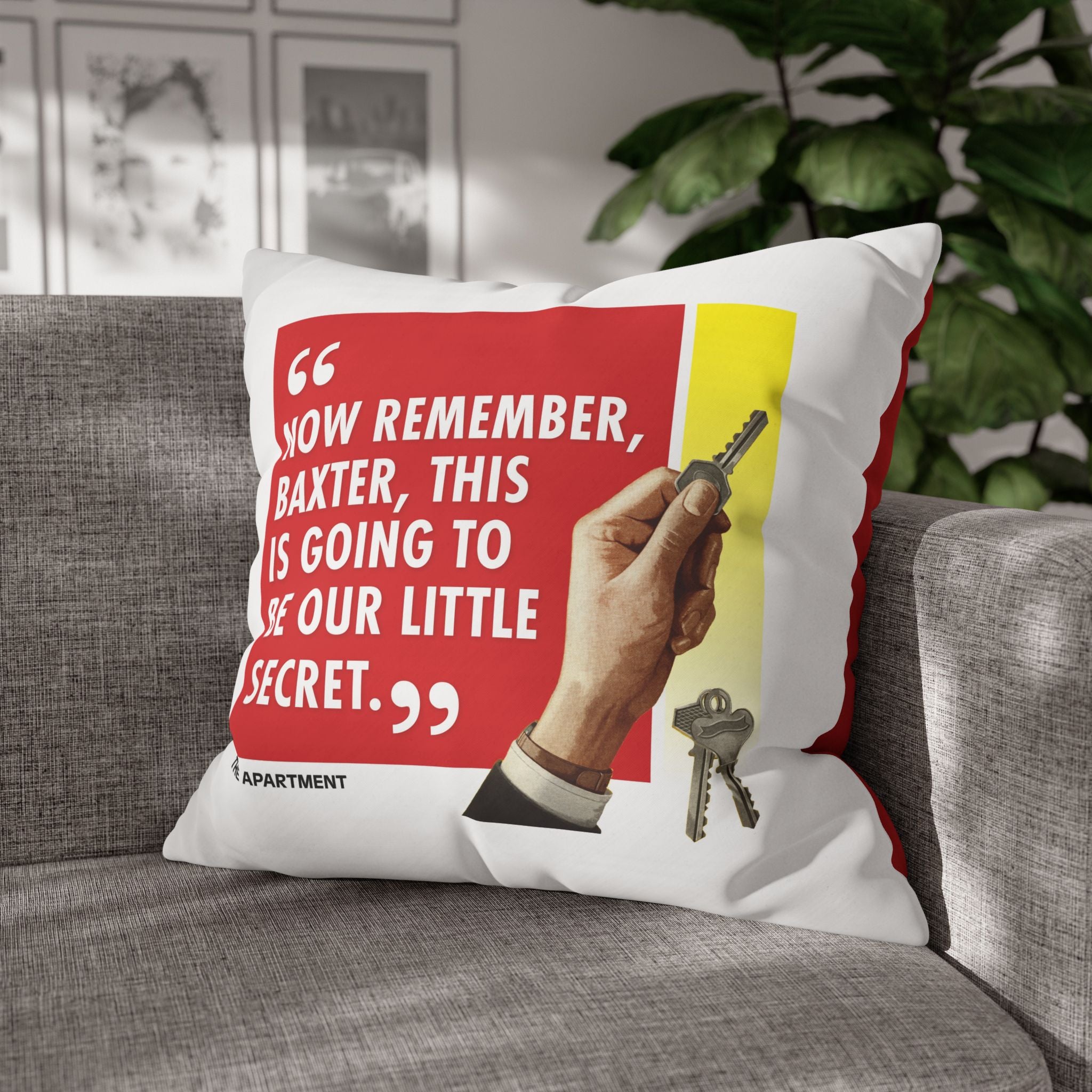 Movie Quote Square Pillowcase —  The Apartment (1960)