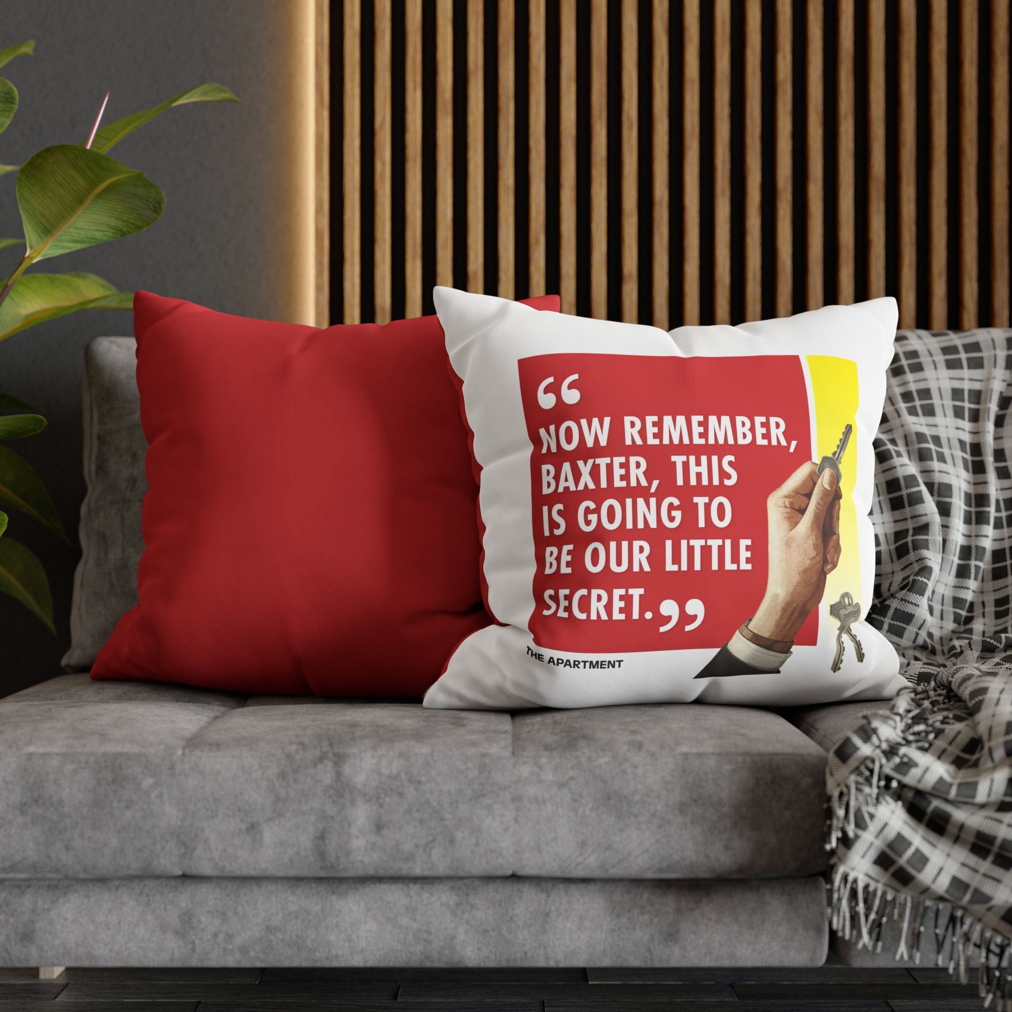 Movie Quote Square Pillowcase —  The Apartment (1960)