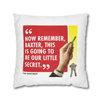 Movie Quote Square Pillowcase —  The Apartment (1960)
