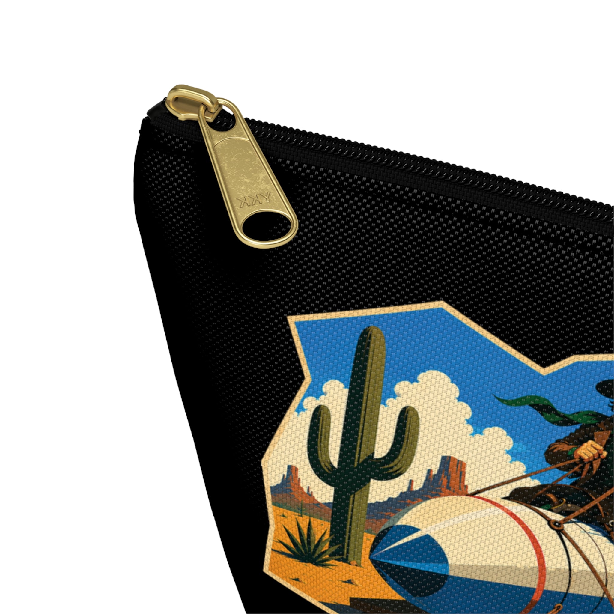 Retro Cowboy Cosmetic Bag with 'Wild for Westerns' Design