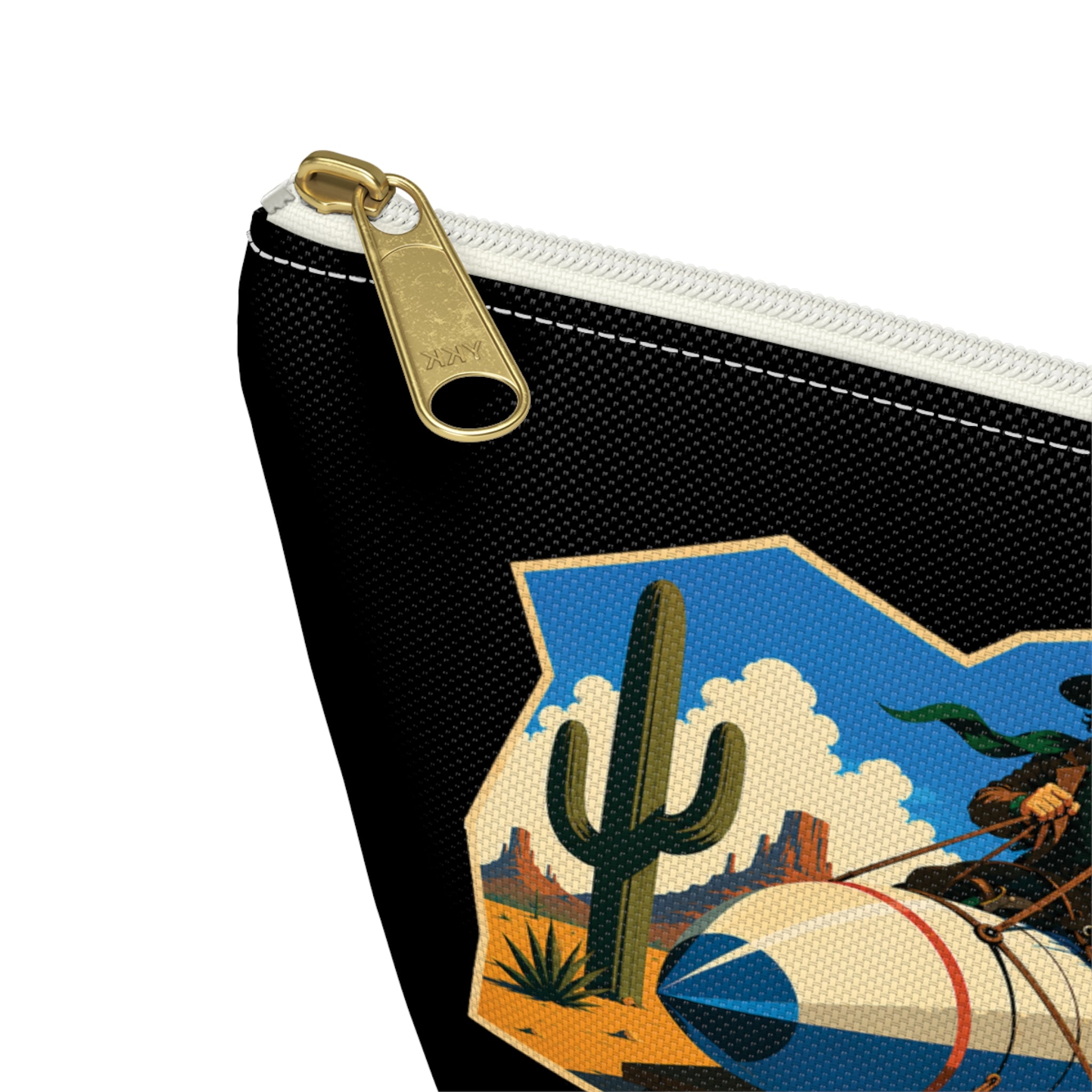 Retro Cowboy Cosmetic Bag with 'Wild for Westerns' Design