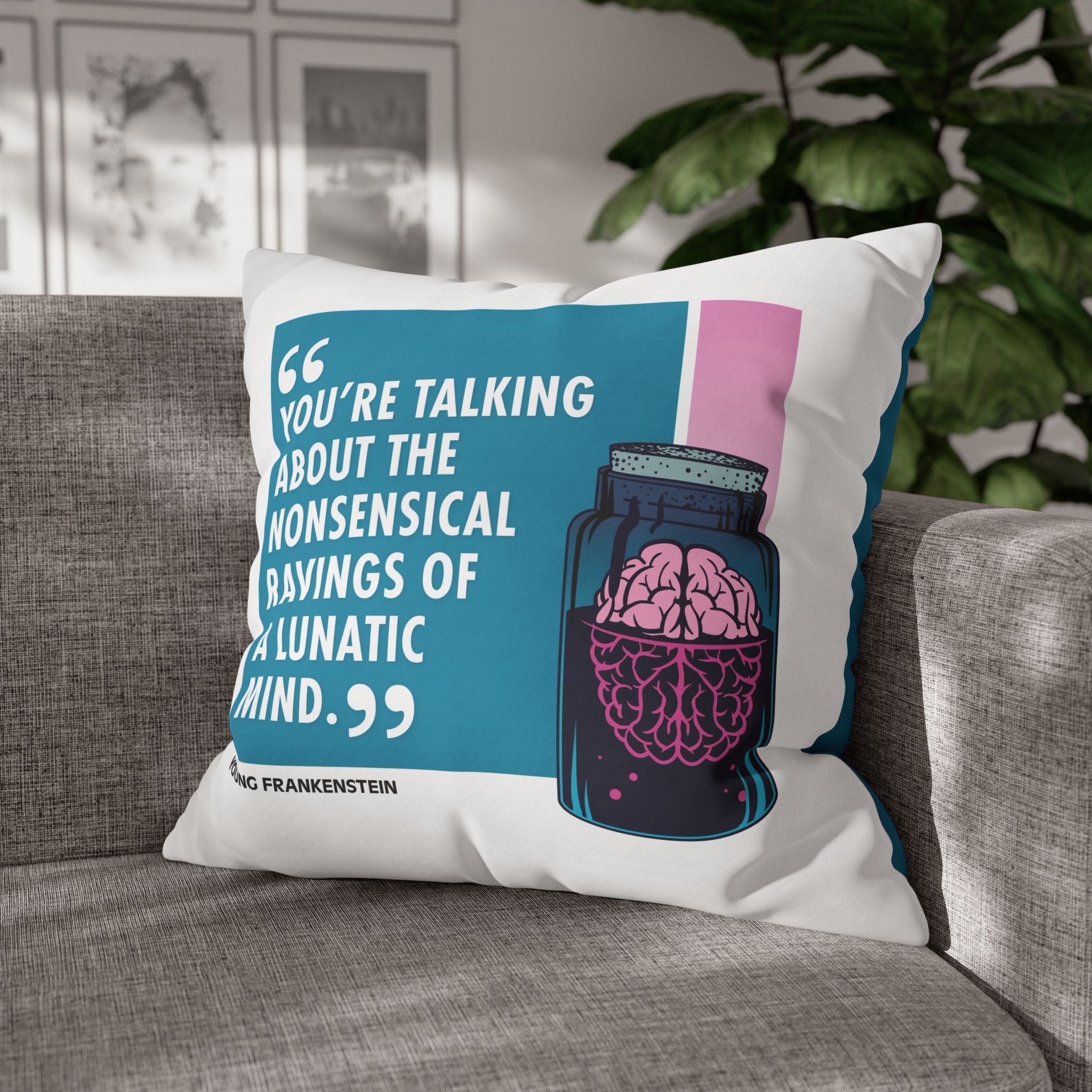 Movie Quote Square Pillowcase —  Young Frankenstein (1974)