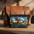 Retro Cowboy Cosmetic Bag with 'Wild for Westerns' Design